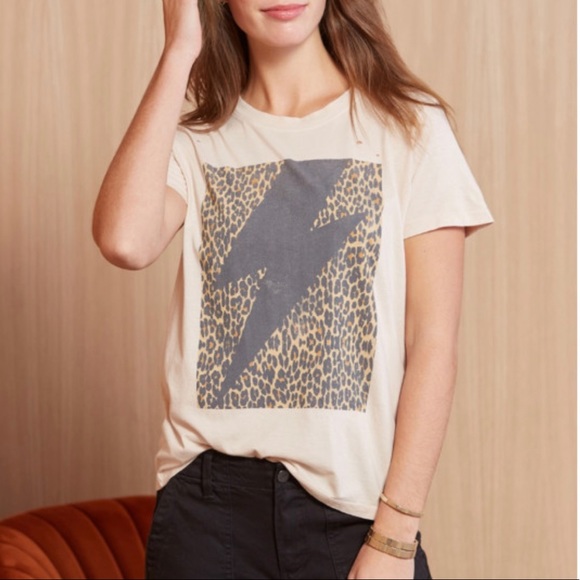 Anthropologie Tops - Letluv Lightening Bolt Graphic Tee Size XS